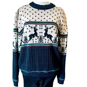 Vintage Rob Winter Reindeer Sweater Medium
